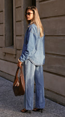 Zaeli Denim Shirt - Mid Blue