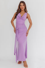 Daly Waist Sash Maxi Dress Lilac