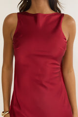 Veyla Shoulder Sash Maxi Dress Wine