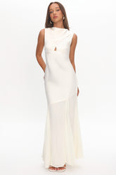 Meliza Keyhole Bust Maxi Dress Oyster
