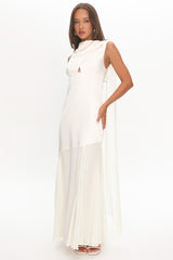 Meliza Keyhole Bust Maxi Dress Oyster
