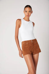 Indiana Suede Micro Shorts