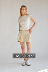 Aliyah Pleated Micro Mini Skort