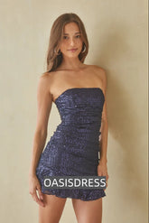 Alora Strapless Sequin Mini Dress
