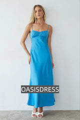 Andie Open Back Satin Maxi Dress