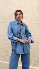 Zaeli Denim Shirt - Mid Blue