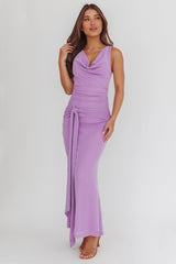 Daly Waist Sash Maxi Dress Lilac