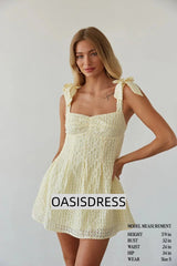 Abby Gingham Bow Strap Mini Dress