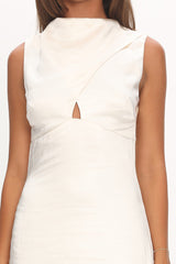 Meliza Keyhole Bust Maxi Dress Oyster