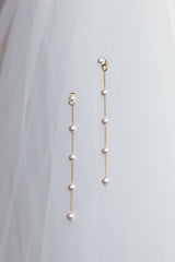 Gaia Pearl Drop Earrings Gold