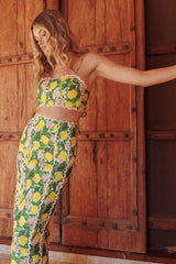 Chamberlain Scallop Trim Maxi Skirt Citrus Lemon
