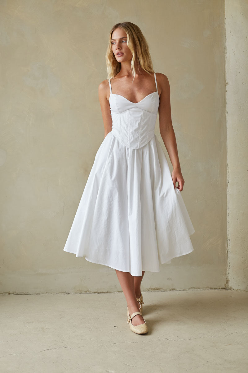 Britton Corset Midi Dress